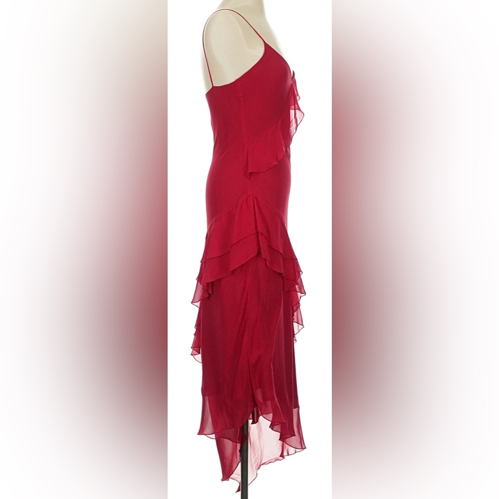 Cache Vintage Silk Cocktail Dress in Red Size XS - Picture 3 of 5